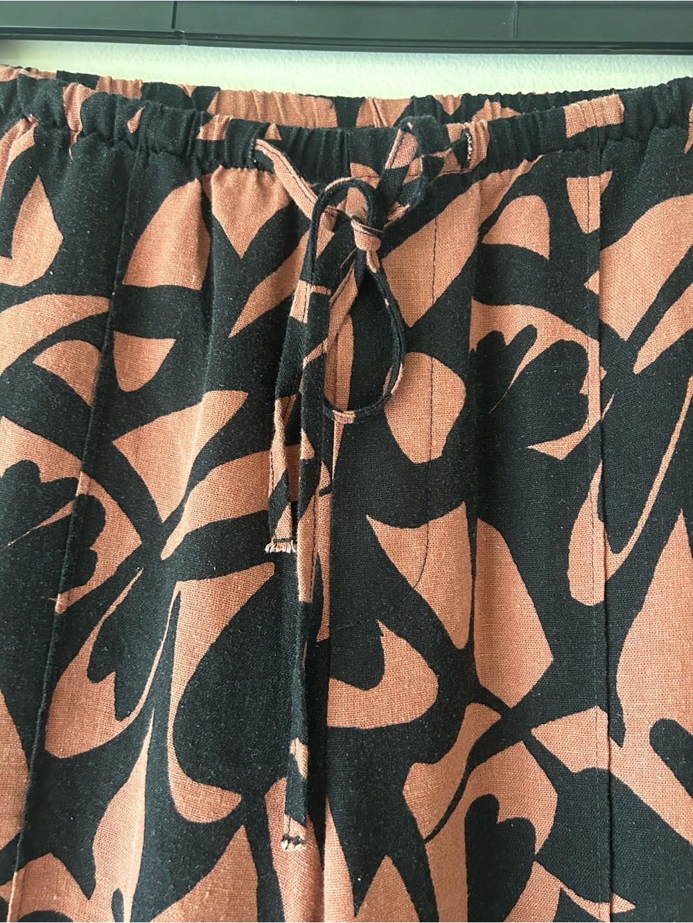 a new day Black and Rust Abstract Wide Leg Pants - Picture 4 of 14